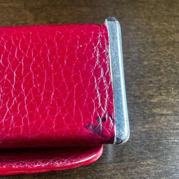 Brighton Crimson Red Lipstick Case Silver Mirror Inside - Picture 7 of 9